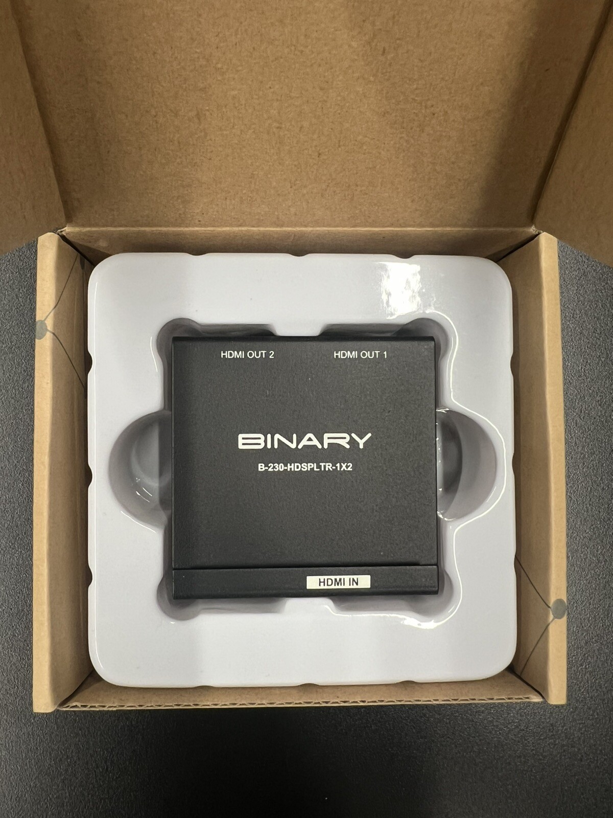 New! Binary B-230-HDSPLTR-1x2 HDMI Video Splitter w/ AC Adapter