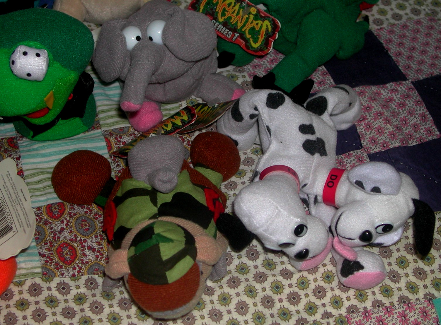 1 LOT OF 13 DIFFERENT MEANIES SERIES 1 STUFFED TOYS WITH TAGS