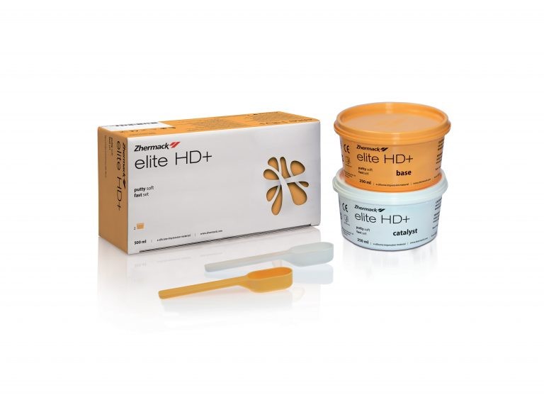 Zhermack C203010 Elite HD+ Putty Soft Fast Set Yellow Base & Catalyst 2/Pk 250mL