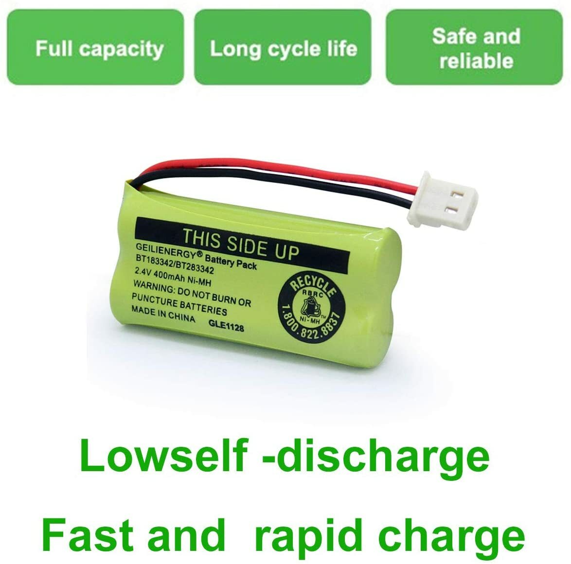 4X Cordless Phone Battery For BT-183342 BT283342 AT&T BT166342 Empire CPH-515J