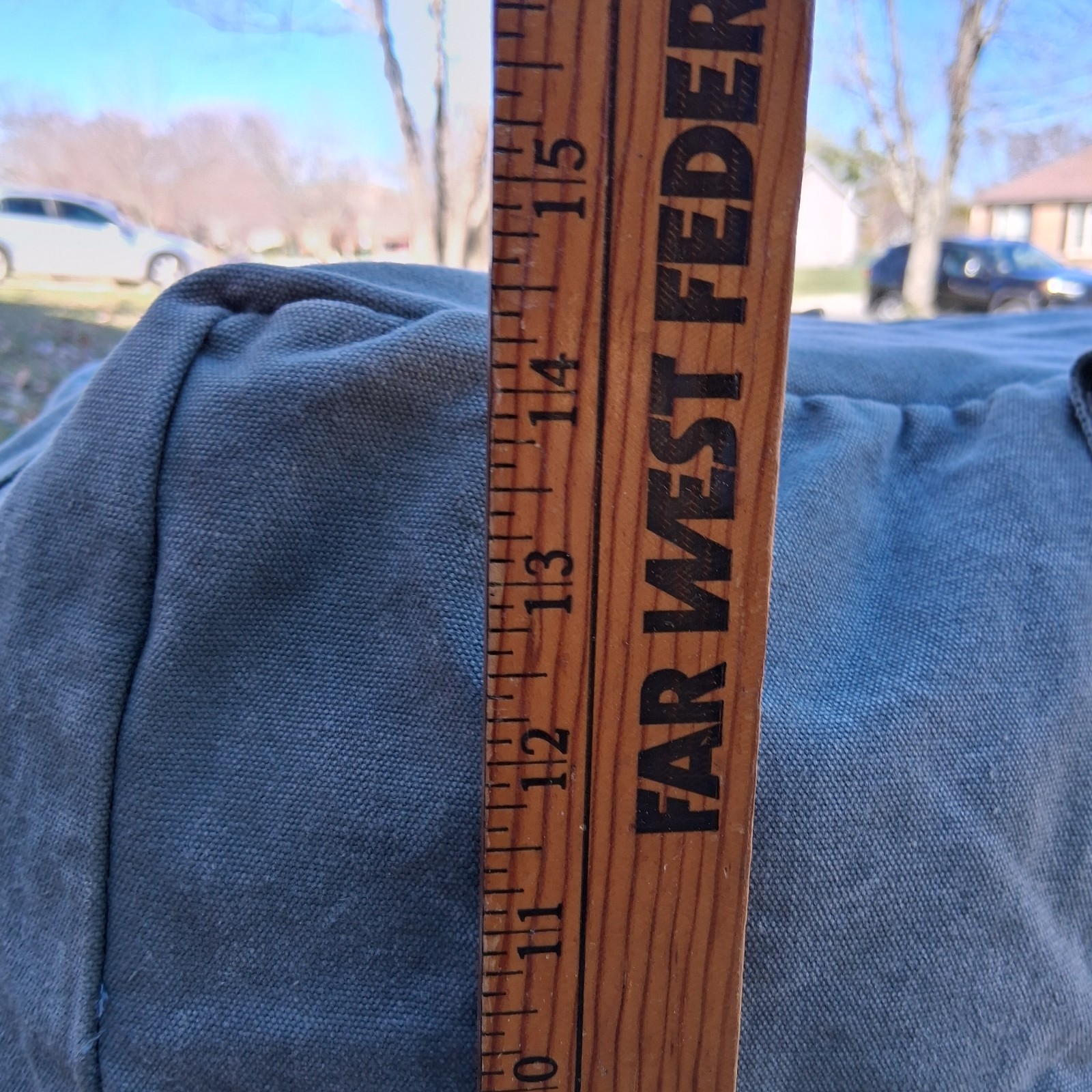 Vtg Large Kit Bag Flyers Sage Green US Military Duffle Canvas 22" x 13" x 16"