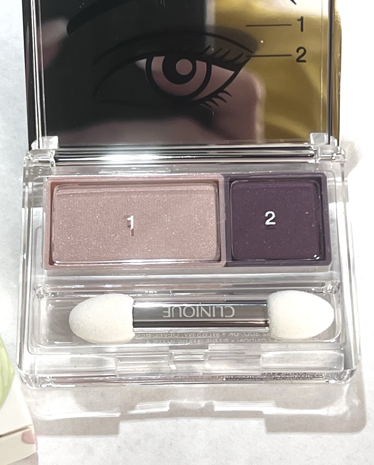 CLINIQUE ALL ABOUT SHADOW DUO EYE SHADOW JAMMIN .07 OZ / 2.2 G FULL SIZE NIB