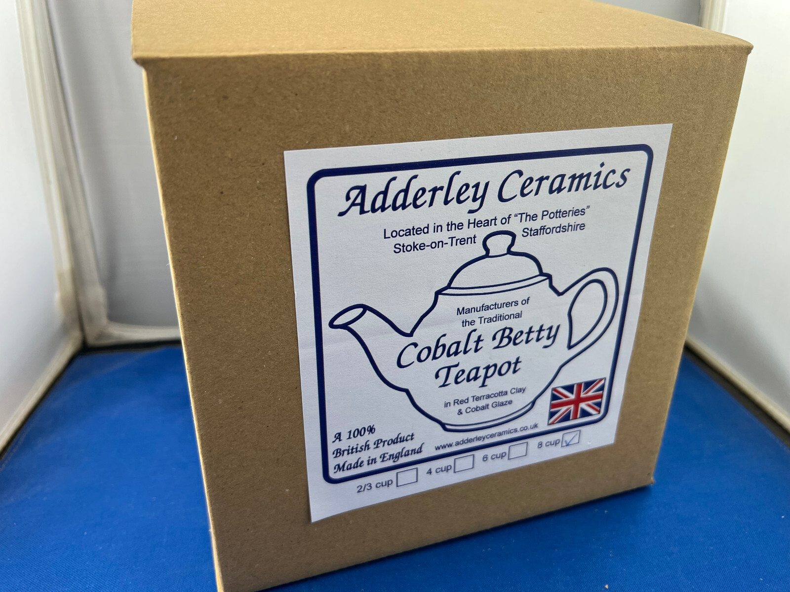 GENUINE COBAL BETTY, Red Clay, Rockingham Glaze, 8 Cup Tea Pot, MADE IN ENGLAND