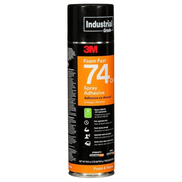 3M 74Ca Epoxy Adhesive, Foam Fast 74Ca Series, Gray, 19 Oz, Tube