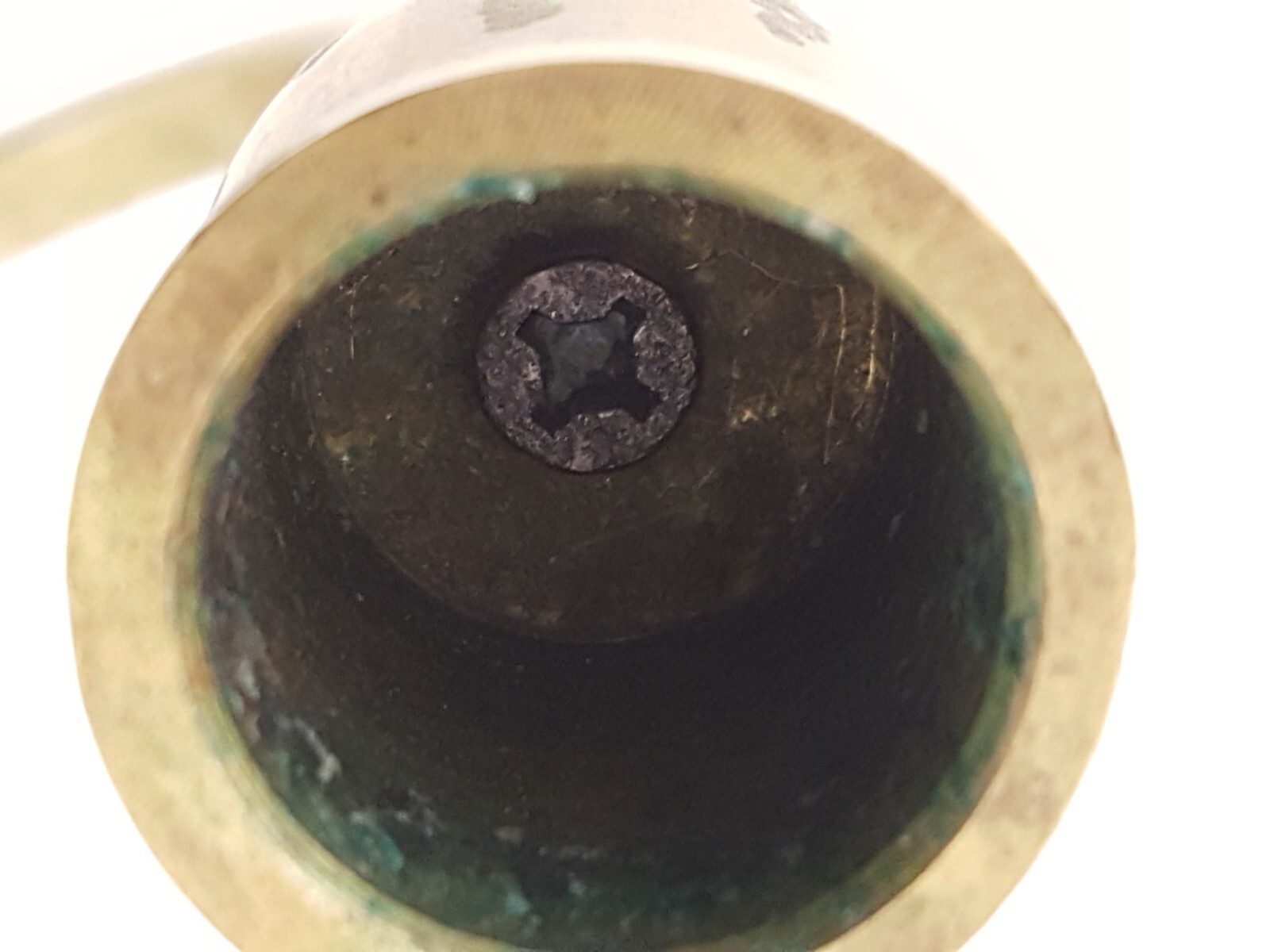 Antique brass cantilever candle holder for piano etc