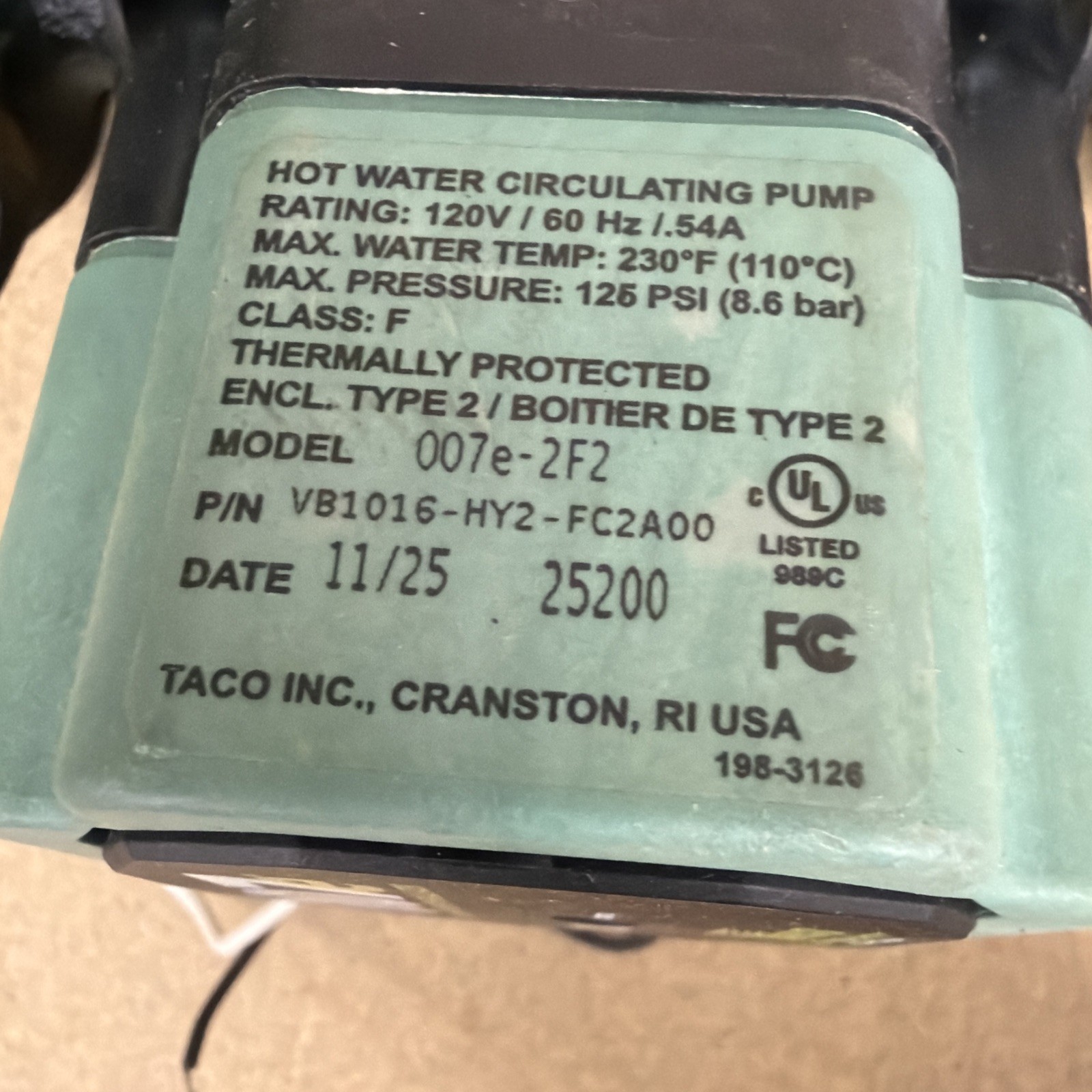 Taco Comfort Solutions Cast Iron ECM High-Efficiency 2-Flange Circulator Pump