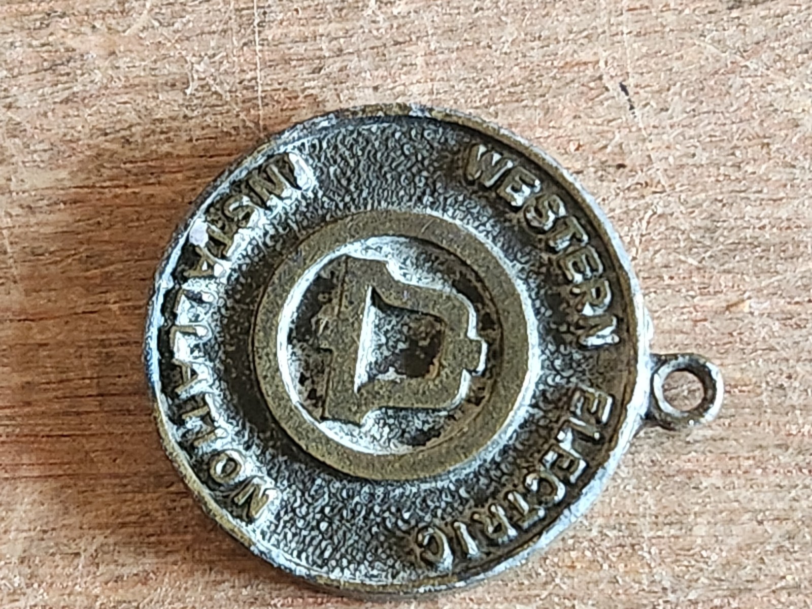 Western Electric Installation Medal FOB Pendant Employee Award Rough Vintage