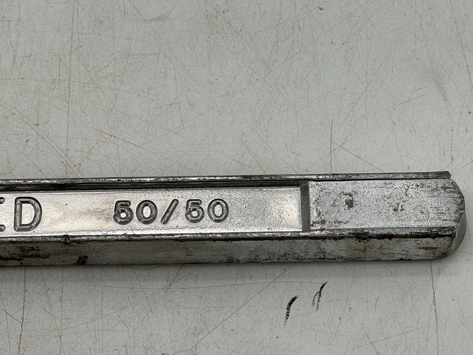 50/50 Solder Stick Bar 50% tin / 50% Lead Acme Warranted NOS
