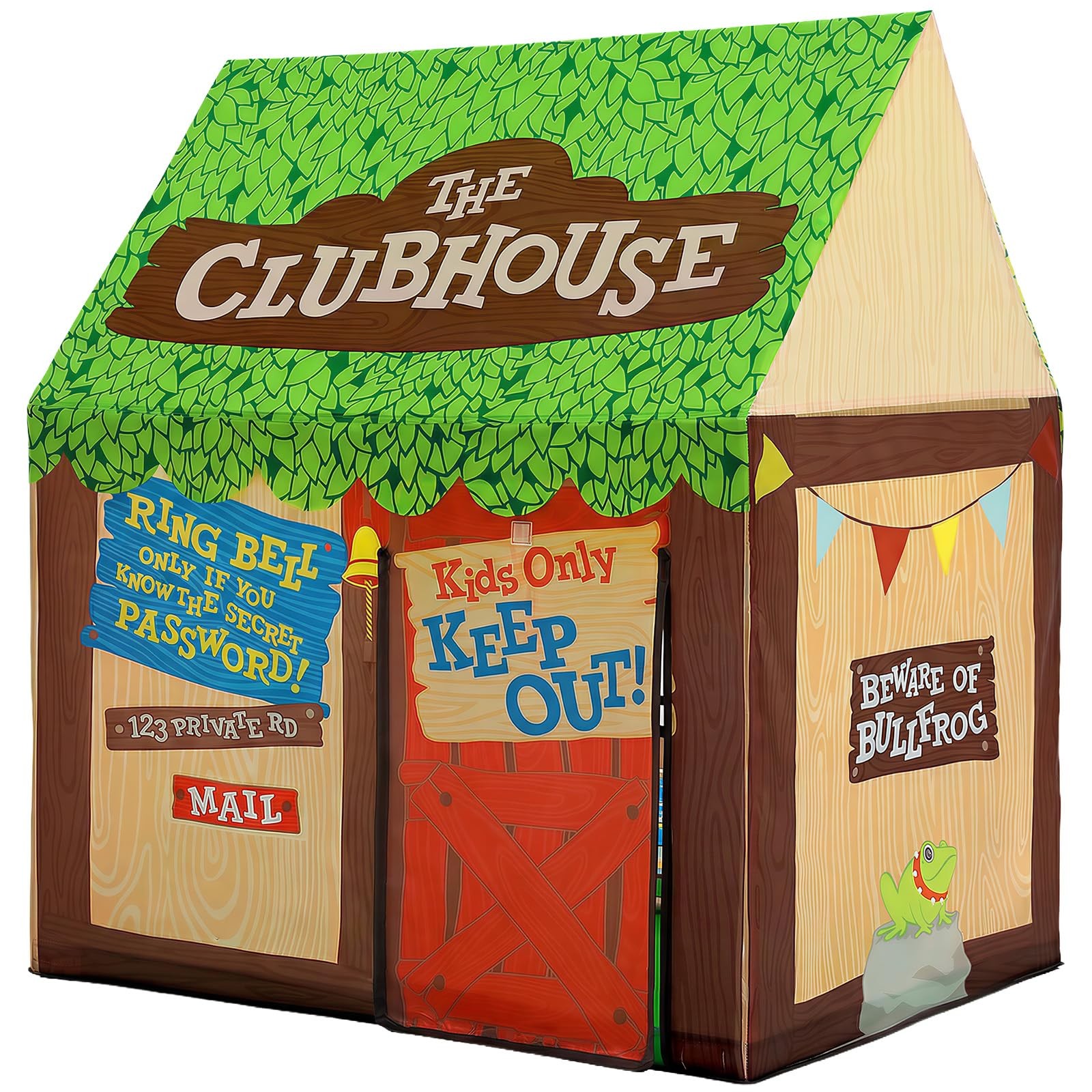 SweHouse Kids Play Tent Indoor Clubhouse Tent for Toddler with Roll-up Door ...