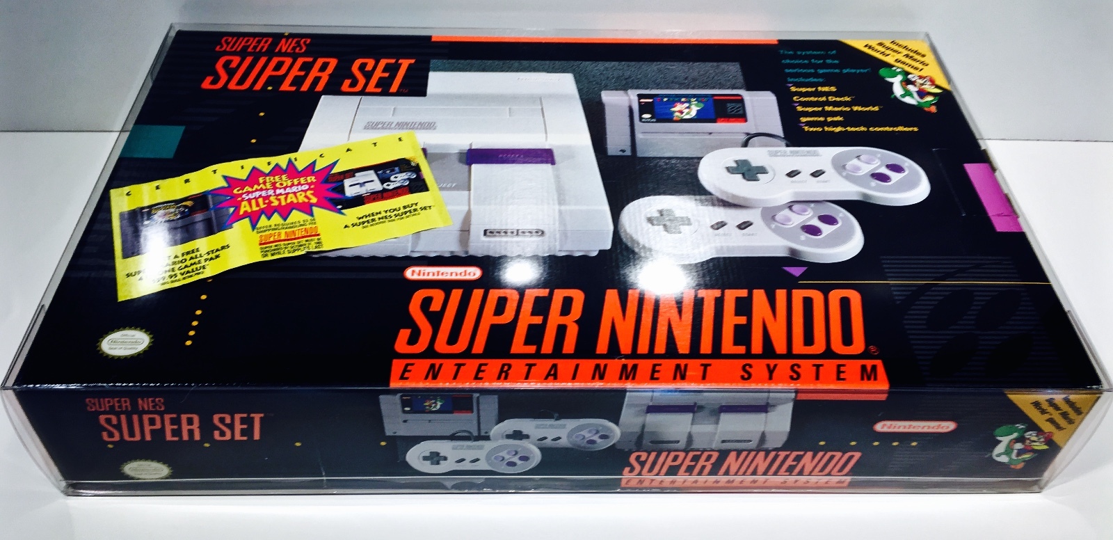 1 Console Box Protector For SNES SUPER SET Super Nintendo Display Case Boxes