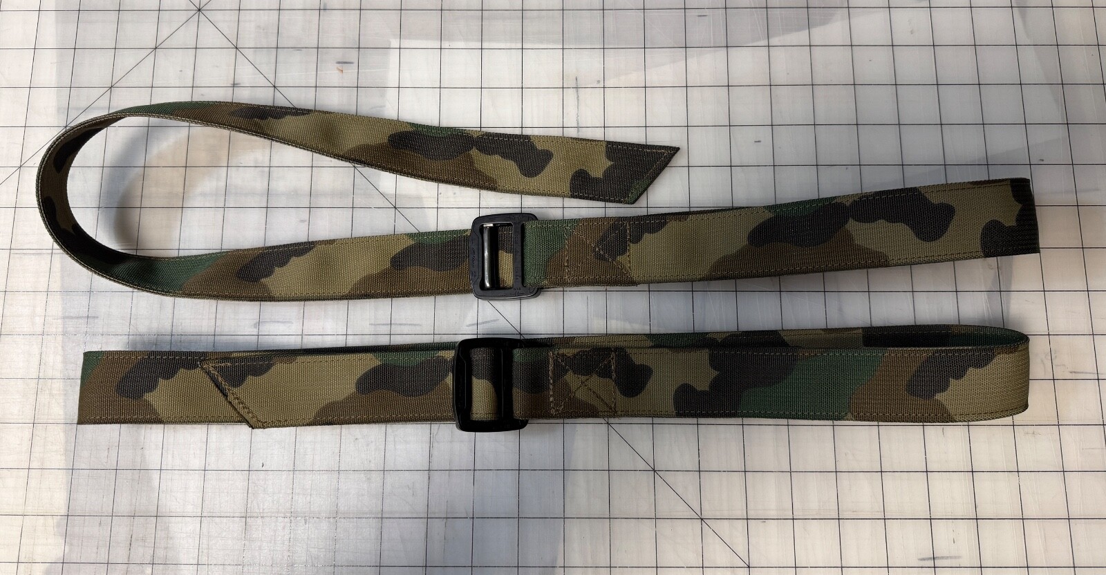 Tactical Nylon 1.5” wide belt m81 woodland camo, size Large - Extra Large