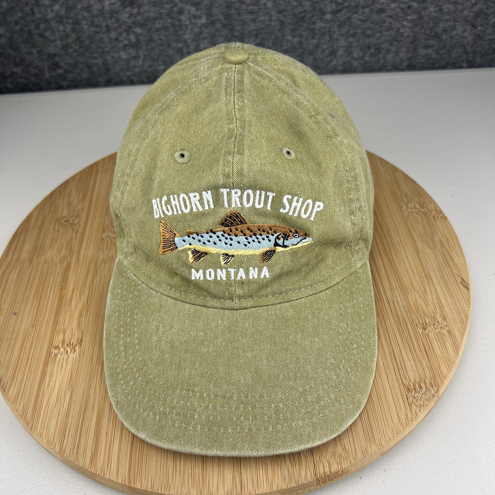 Bighorn Trout Shop Montanan Hat Cap Strapback OSFM Ouray Green Fishing