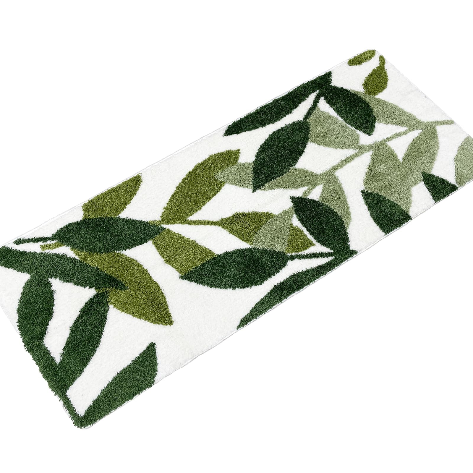 Bathroom Runner Rugs - Extra Large Green Bathroom Rug for Bathtub, Shower Roo...