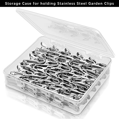60 Pieces Stainless Steel Garden Clips for Heavy Duty Greenhouse