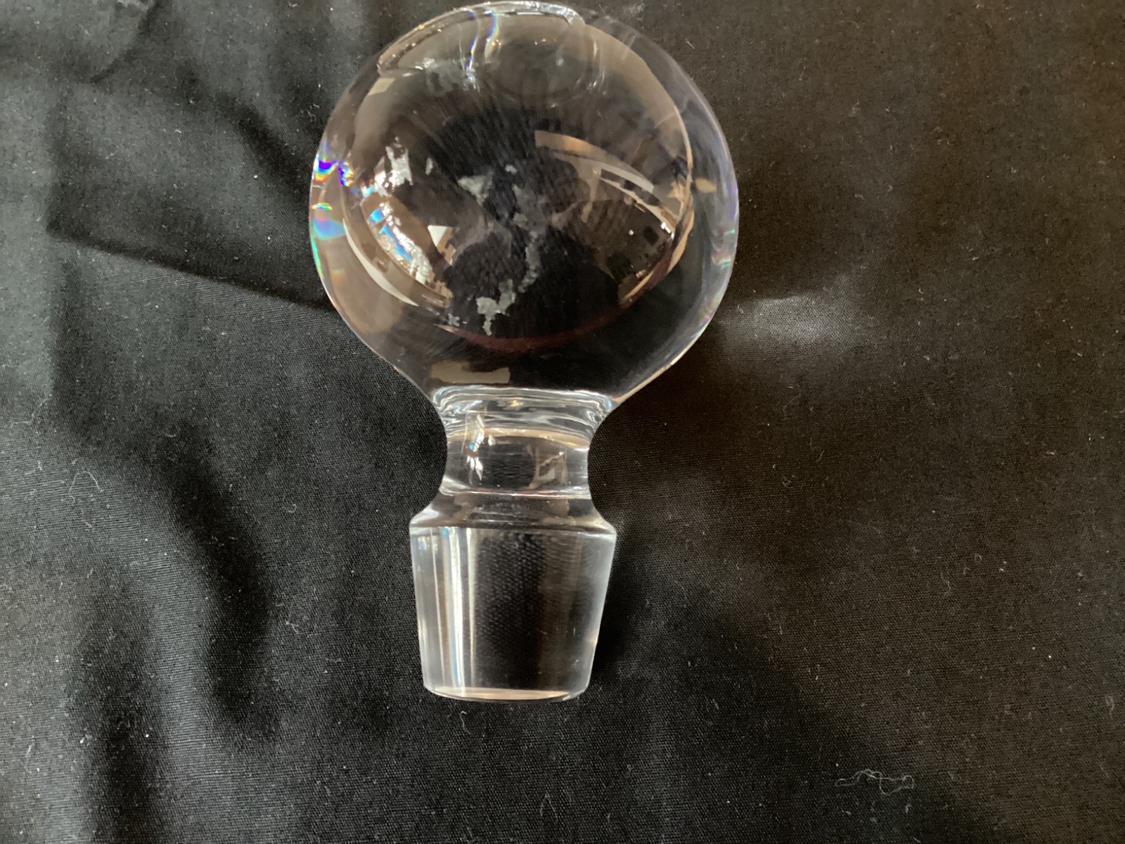 Crystalite Bohemia Crystal Decanter Carafe, Business Engraving, 22 oz/650 ml