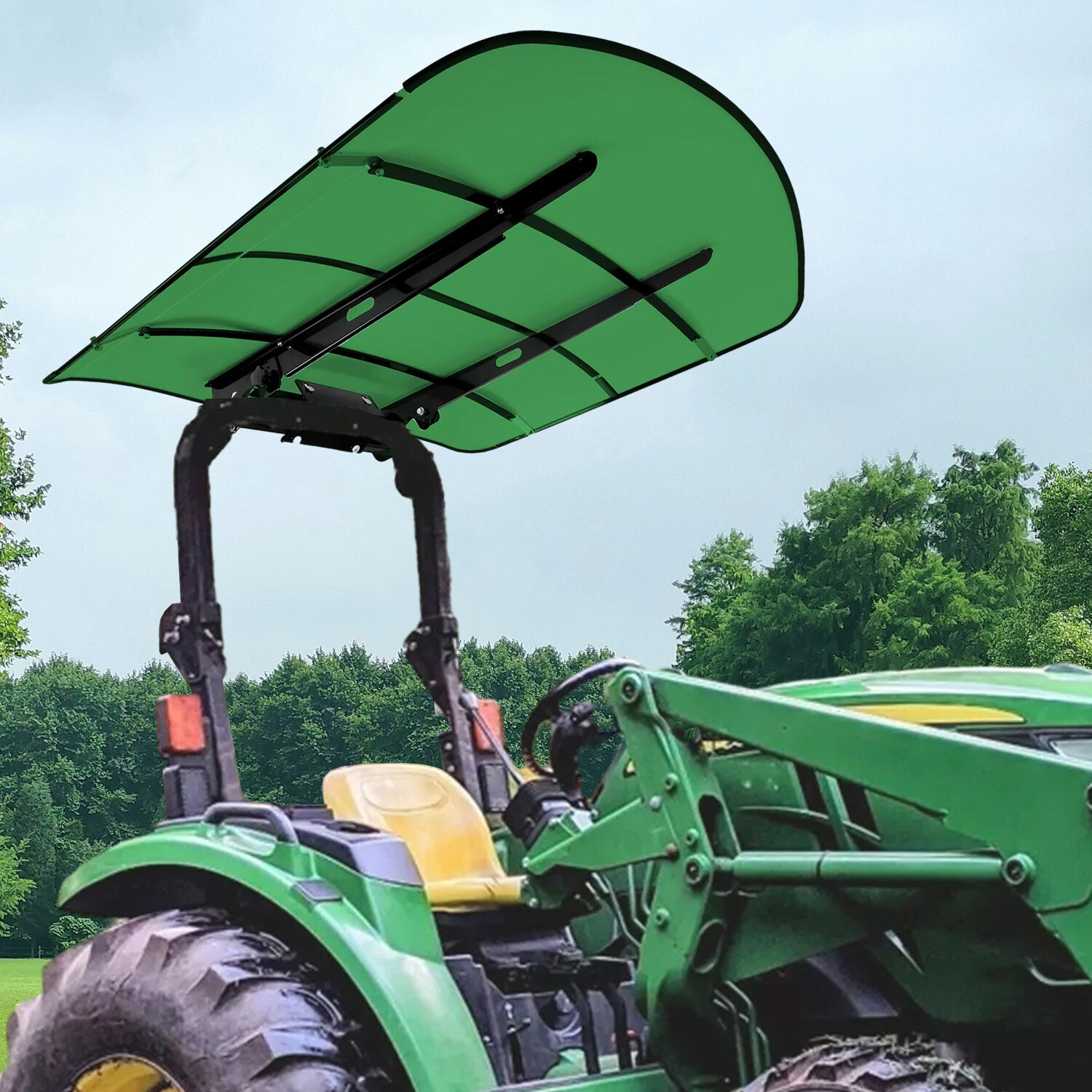 Green Tuff Top Tractor ROPS Canopy 52" X 52" For Tractor Mowers Umbrella