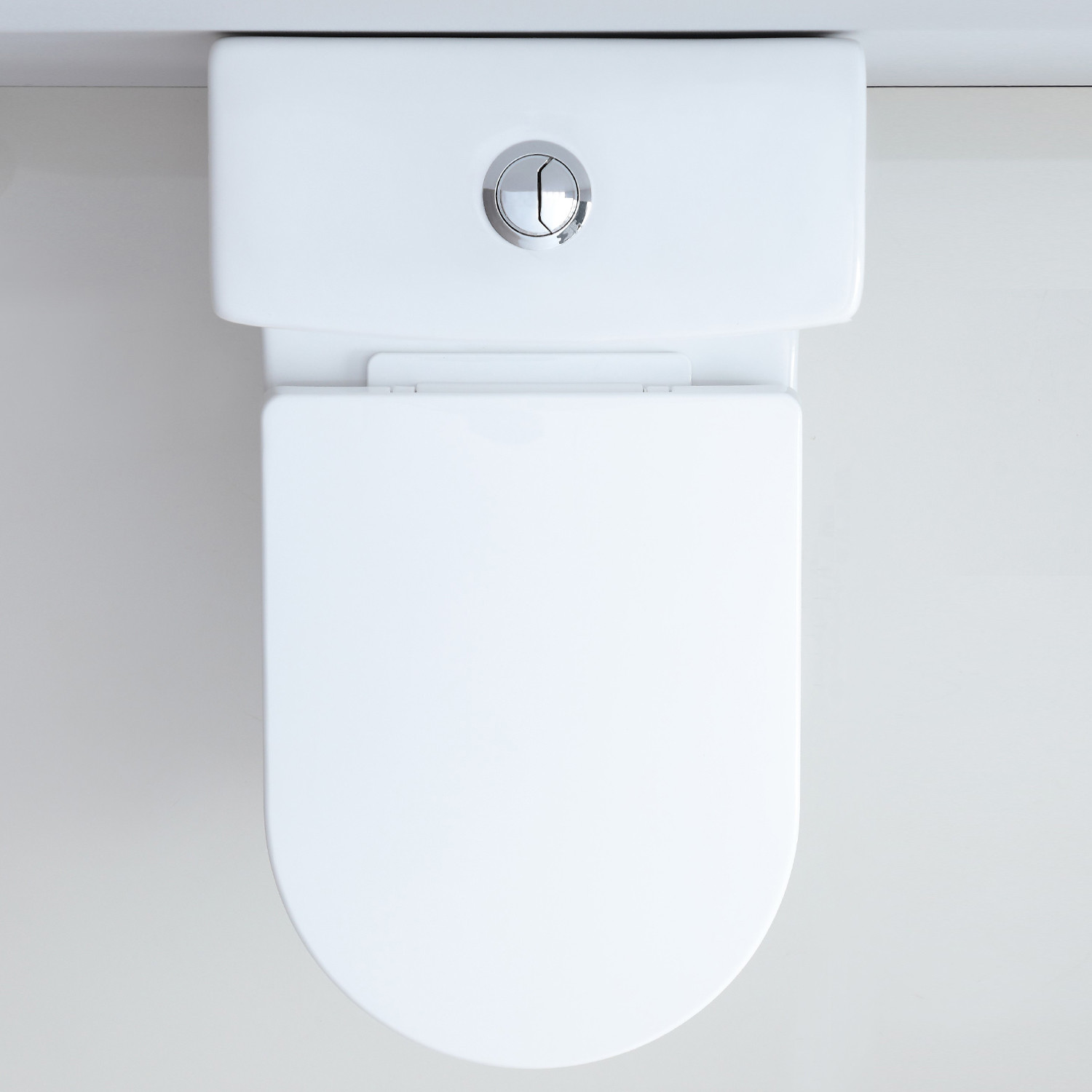 HOROW Modern Small Toilet One Piece Toilet White Dual Flush w/ Soft Close Seat