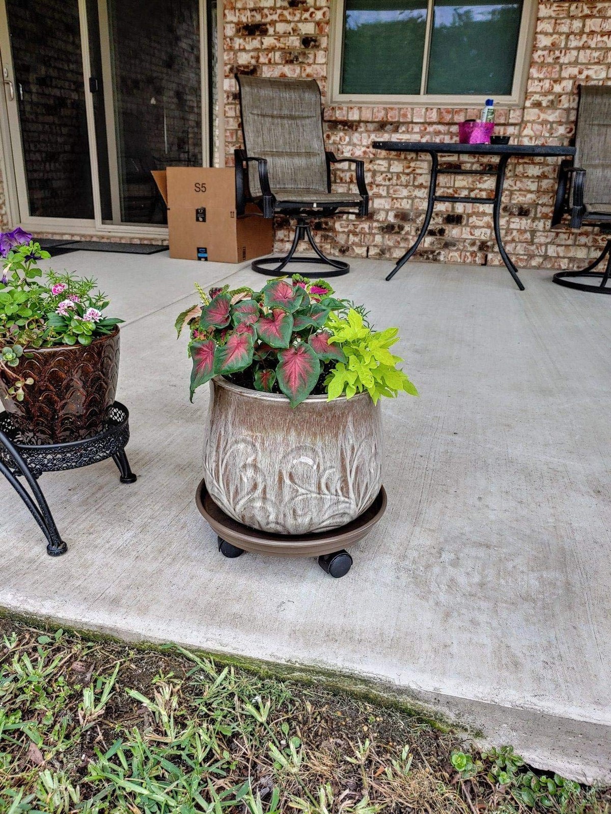 Plant Caddy with Wheels 15.5 Inch - 2 Pack Plant Caddy on Wheels Heavy Duty,P...