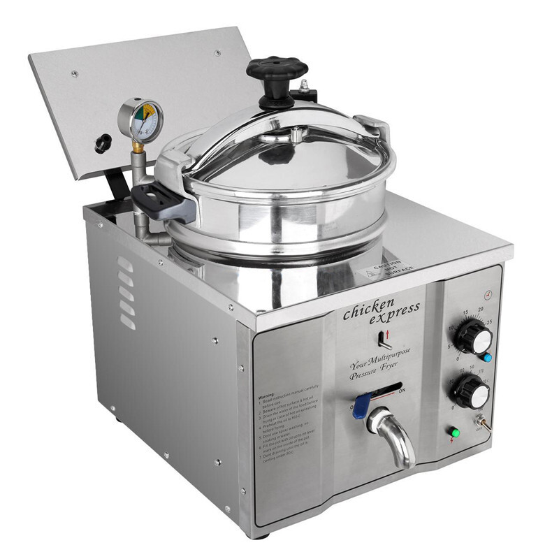 16L High Pressure Fried Chicken Machine 110V Chicken Pressure Food Oven Fryer