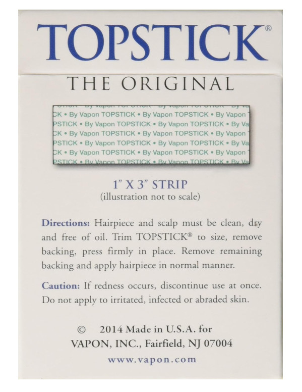 Topstick Clear Hairpiece Tape (1 Roll) - 1 x 3 WIDE STRIPS
