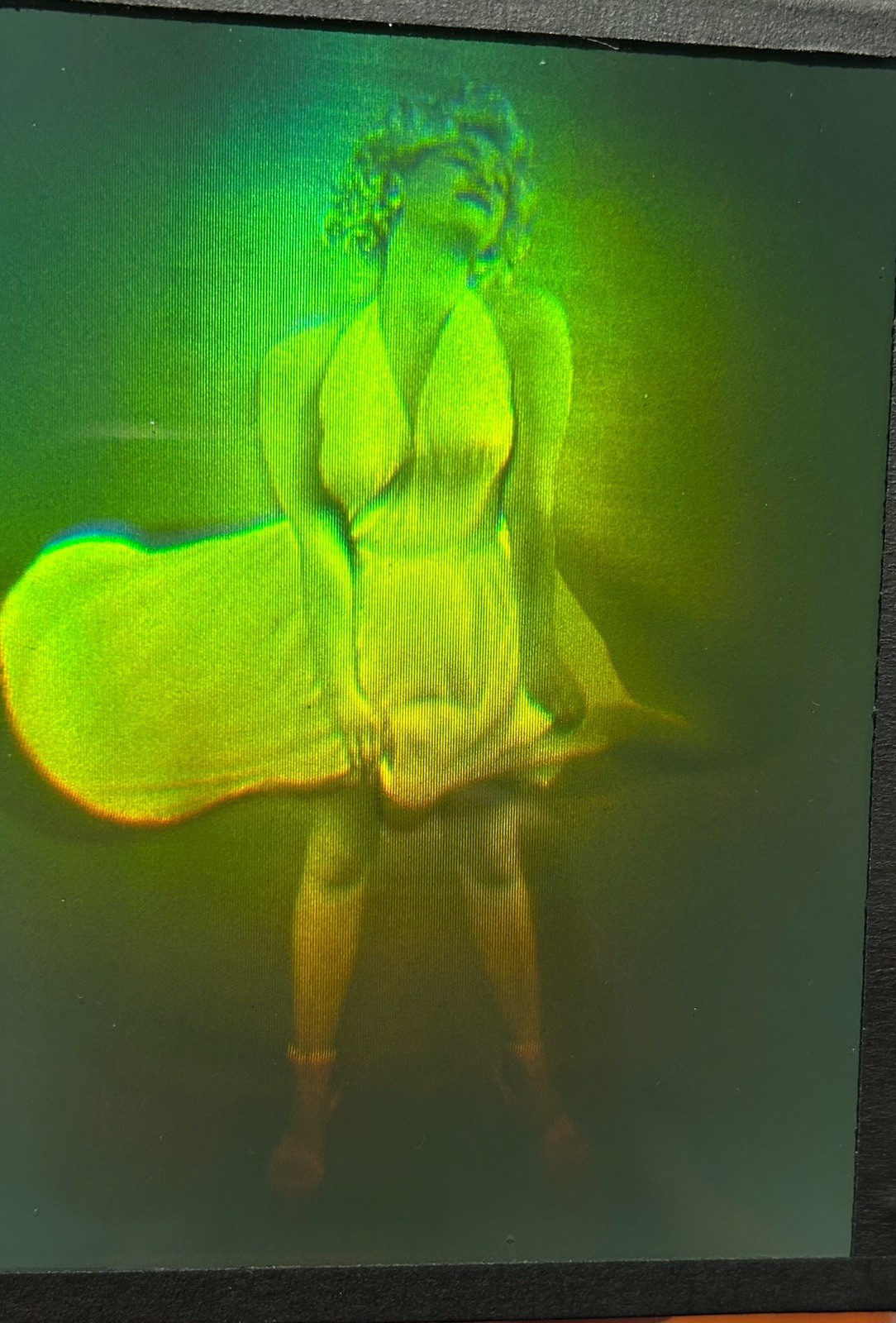 True 3D laser hologram. option hologram. Marylin moment. Vintage