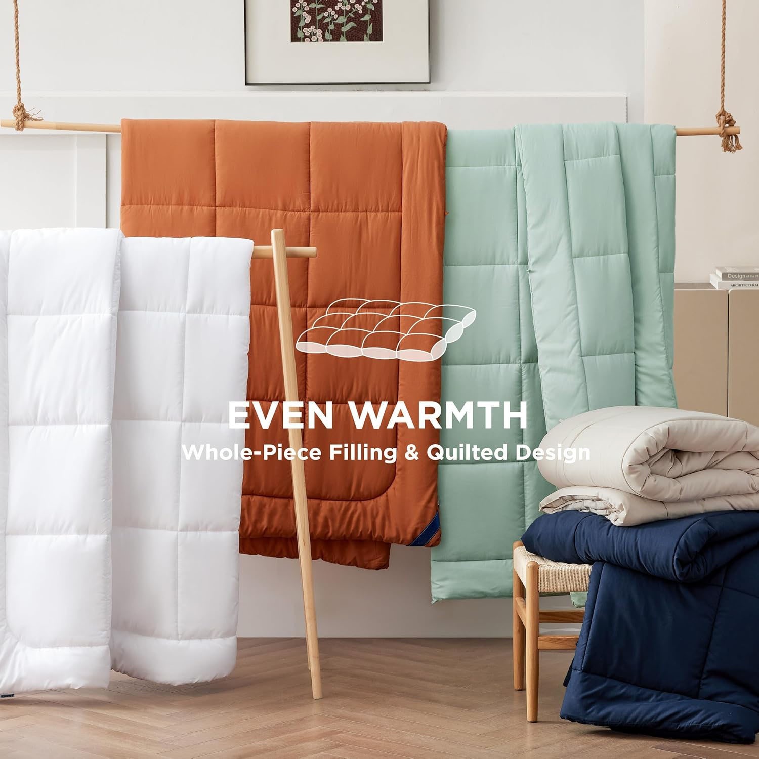 Edredón - Edredones acolchados tamaño queen, edredón para todas las estaciones,