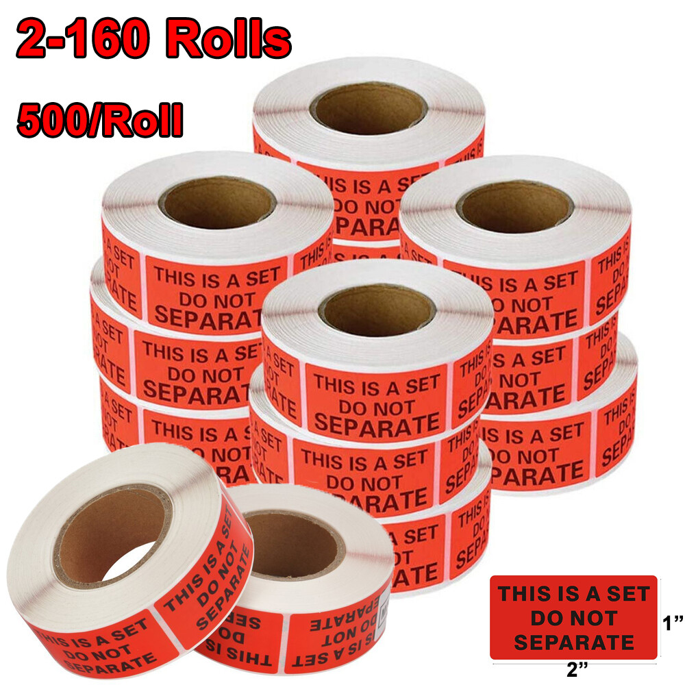 1" x 2" THIS IS A SET DO NOT SEPARATE Shipping Label Warning Sticker 2-160 Rolls