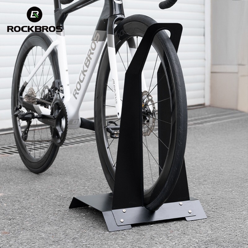 ROCKBROS Bike Floor Stand Rack For Indoor Storage Garage L - Shaped Carbon Steel