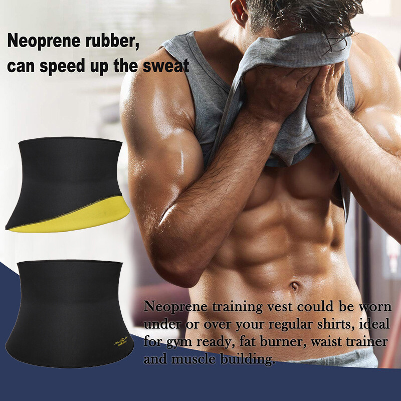 Men's Fat Burner Tummy Slim Body Shaper Neoprene Sauna Sweat Belts Waist Trainer