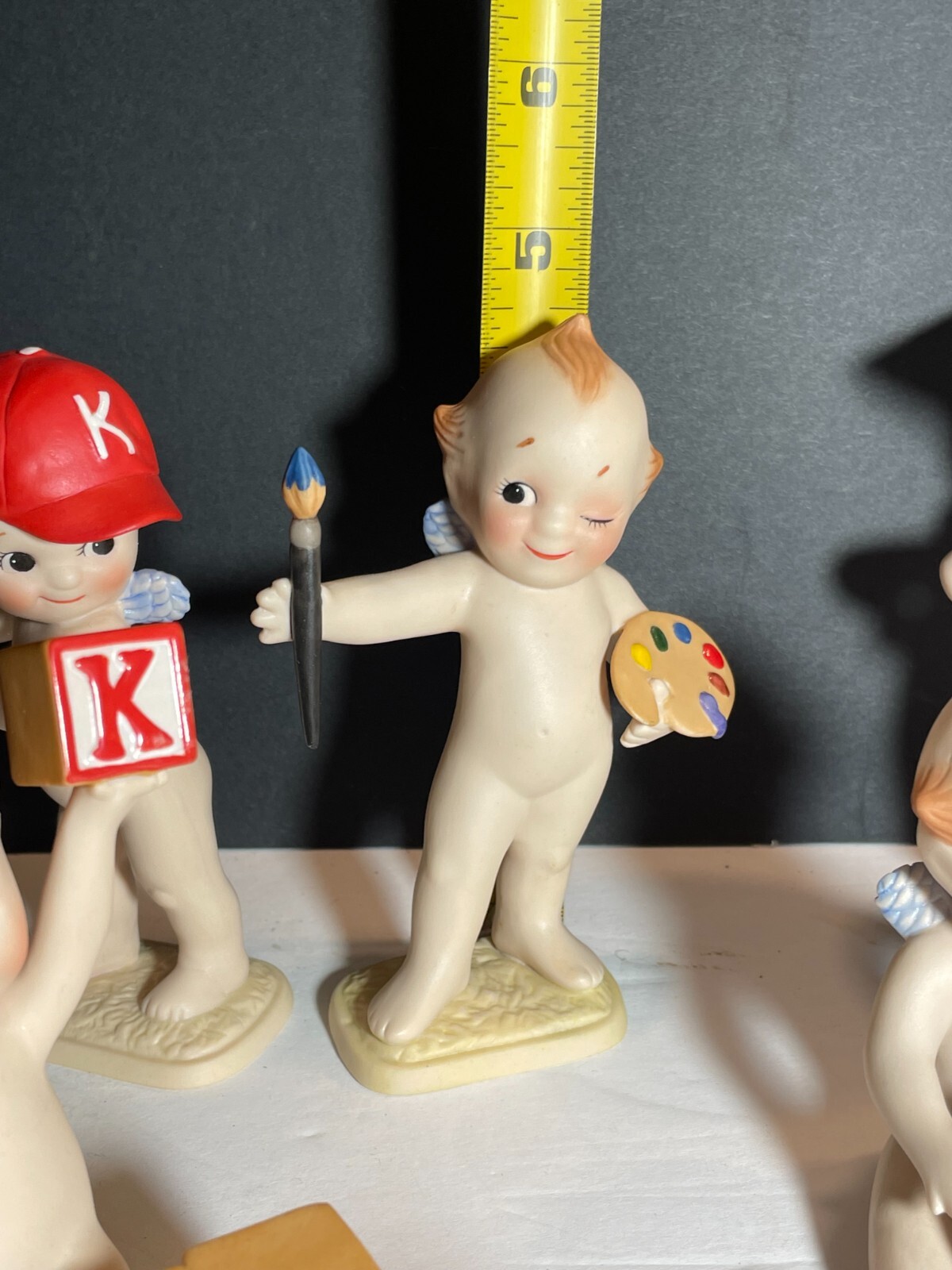 KEWPIE Baby Cupid Bisque Porcelain Figurine - 9 Figurines by Jesco, 1990 pre-own