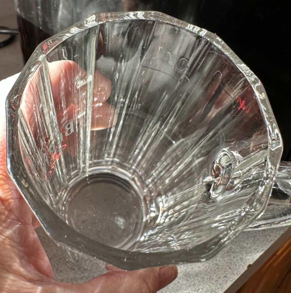 Berliner Pilsner Clear Glass Stein Mug One Pint Bear Logo