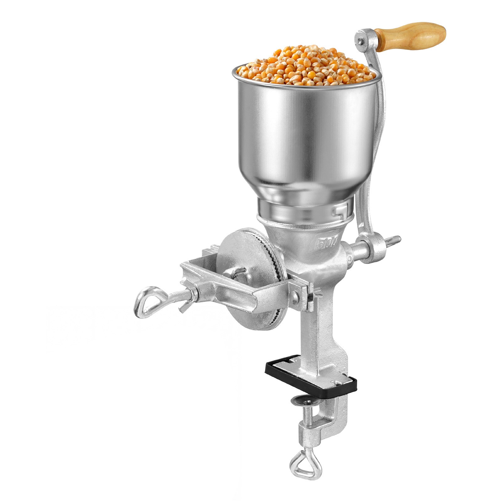 Uimoso Manual Grain Mill with High Hopper, Hand-Crank Cast Iron Corn and Grinder