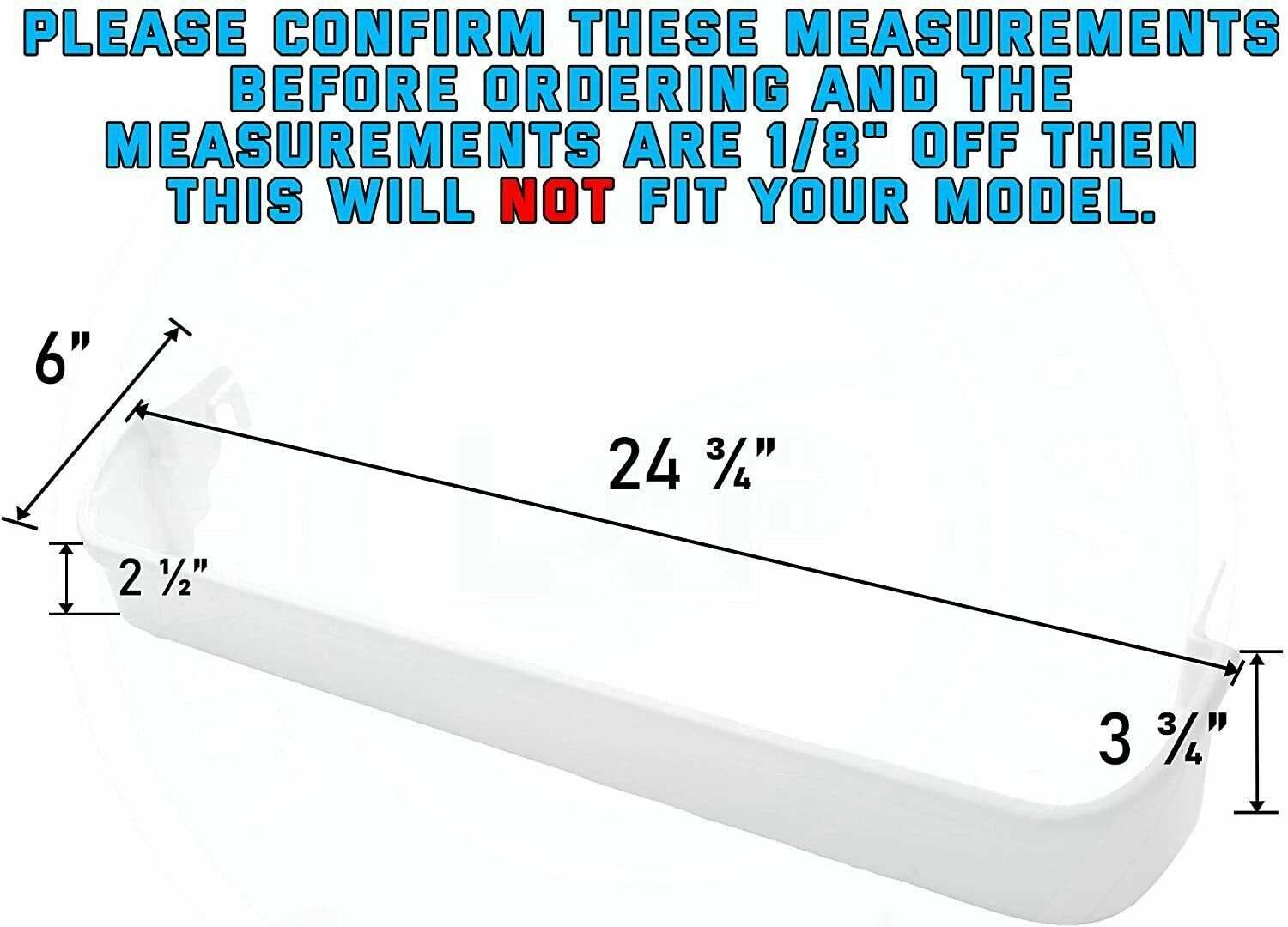 Top Door Bin Shelf Compatible with Frigidaire or Kenmore Refrigerator 240338001