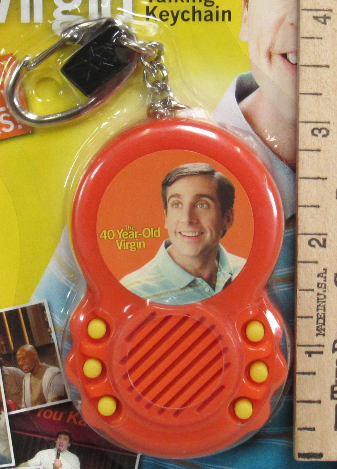 The 40 Year-Old Virgin (Andy Stitzer) Talking Keychain NIP (Needs Batteries)