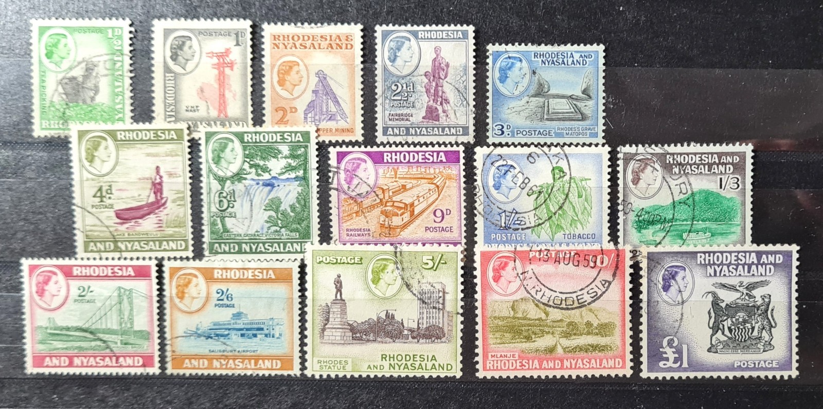 Rhodesia  Nyasaland 1959 sg18-31 Fine Used Set   As Pictures.