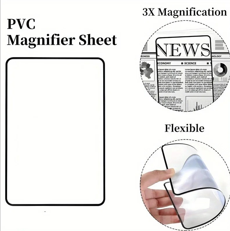 1pc Full Page Magnifier Large Sheet Reading Aid Lens Magnifying Glass Tool - NEW