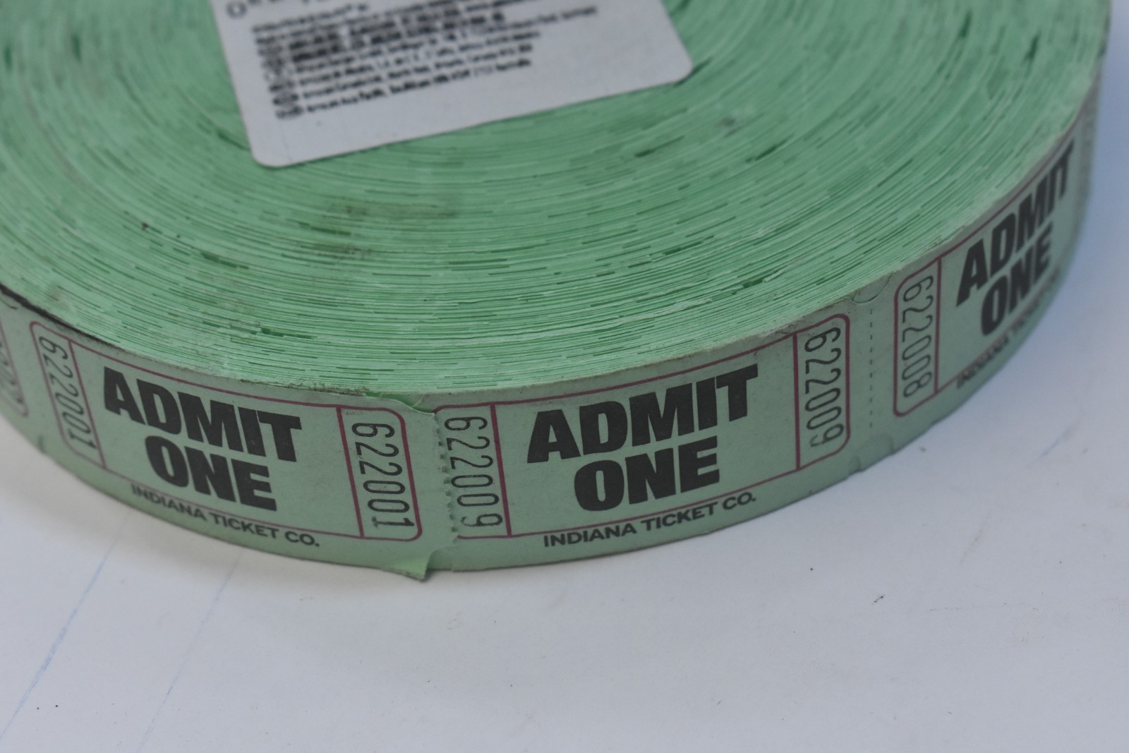 Amscan Admit One Tickets 2000 Tickets Green Blank Coupons Games Events Raffle