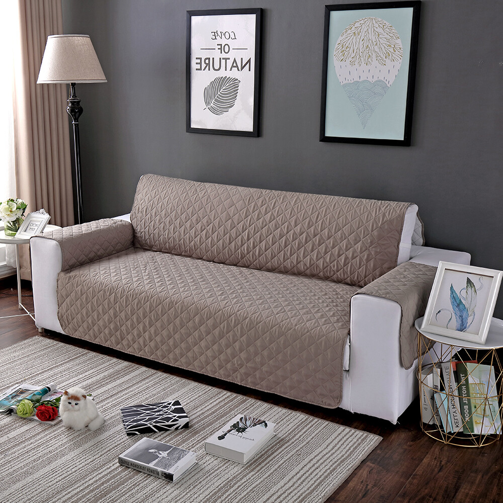 Quilted Sofa Cover Waterproof Nonslip Couch Loveseat Slipcover Pet Protector Mat