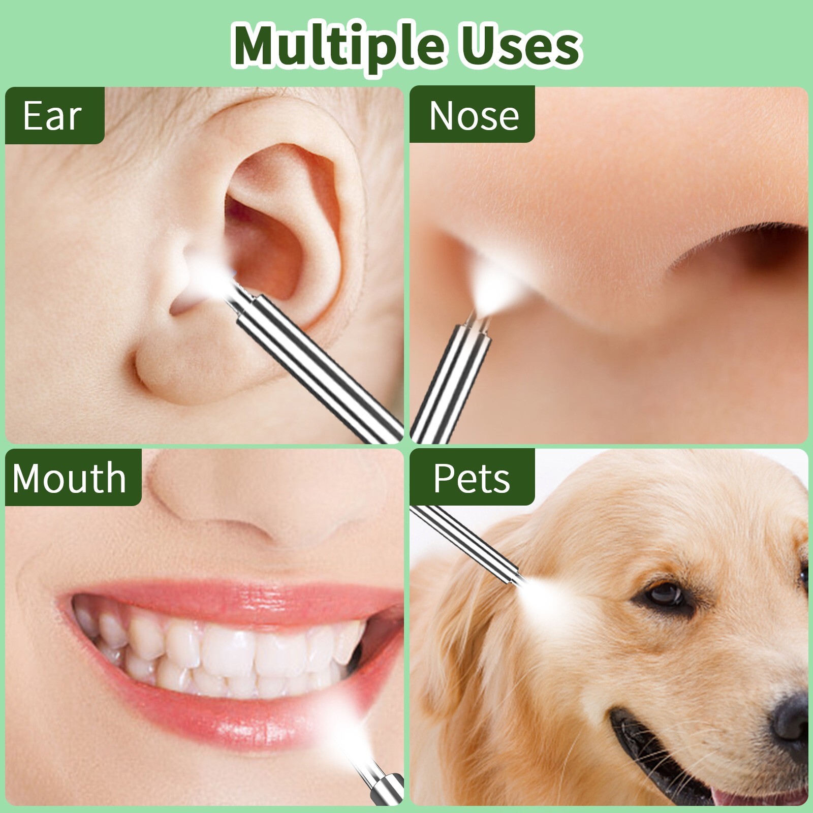 Ear Wax Removal Kit: 1920P HD Camera & 8-Pc Ear Set for iPhone, iPad & Android