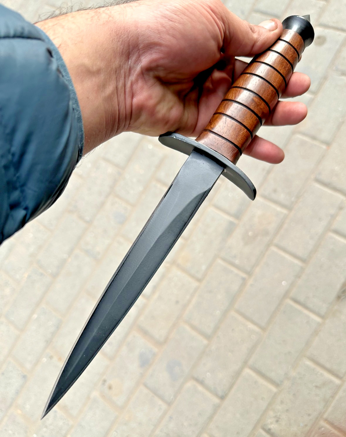 14" ARKANSAS TOOTHPICK Custom Handmade D2-Tool Steel DAGGER KNIFE W/Sheath 2532