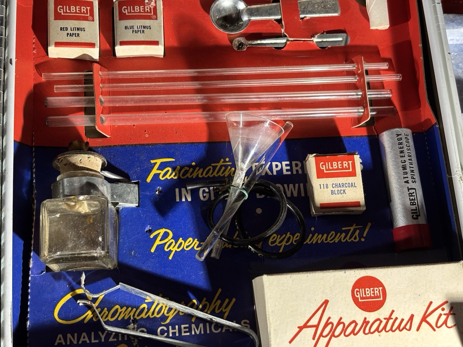 Vintage 1963 Gilbert Chemistry Lab Complete W/ Chemicals 100% Intact