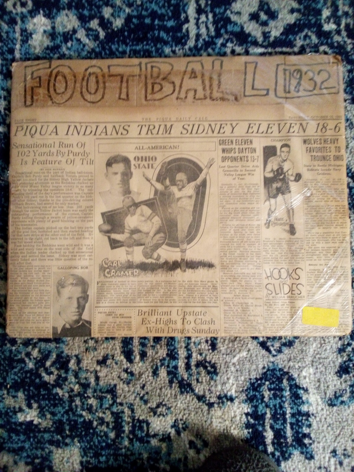 Ohio State Newspaper CARL CRAMER saterday October 15 1932