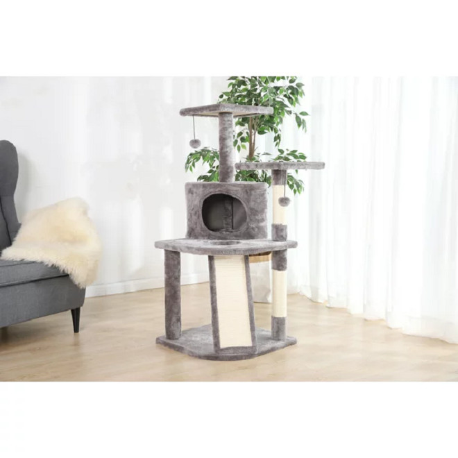 Vibrant Life 87742 5 Level Multi-Functional Cat Tree & Condo, Gray, Large 45"