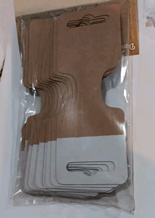 Darice 24pc Earring Necklace Card- Kraft with Adhesive Back