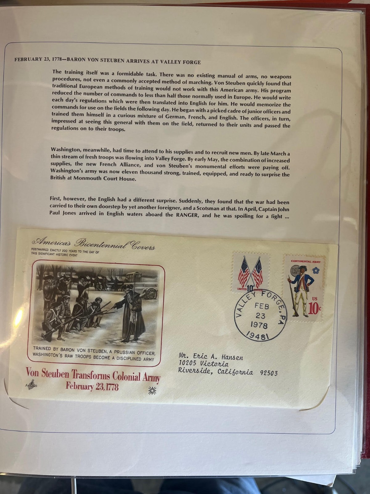 Bound Collection of Bicentennial First Day Covers 1978 Westport Collectors