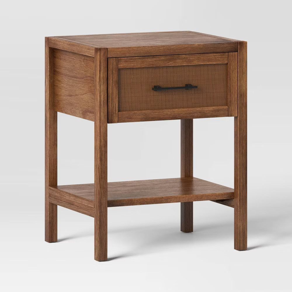 Warwick End Table with Drawer Brown - Threshold