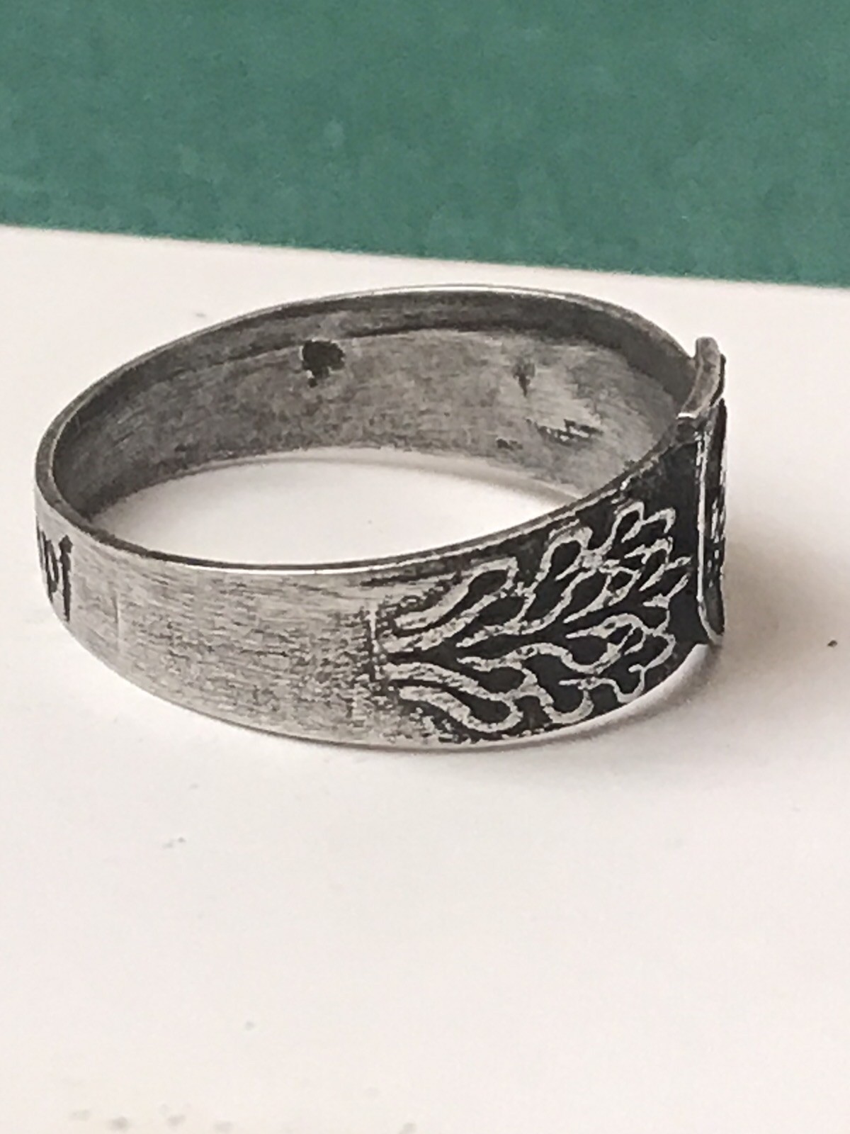 German silver ring. World War II.