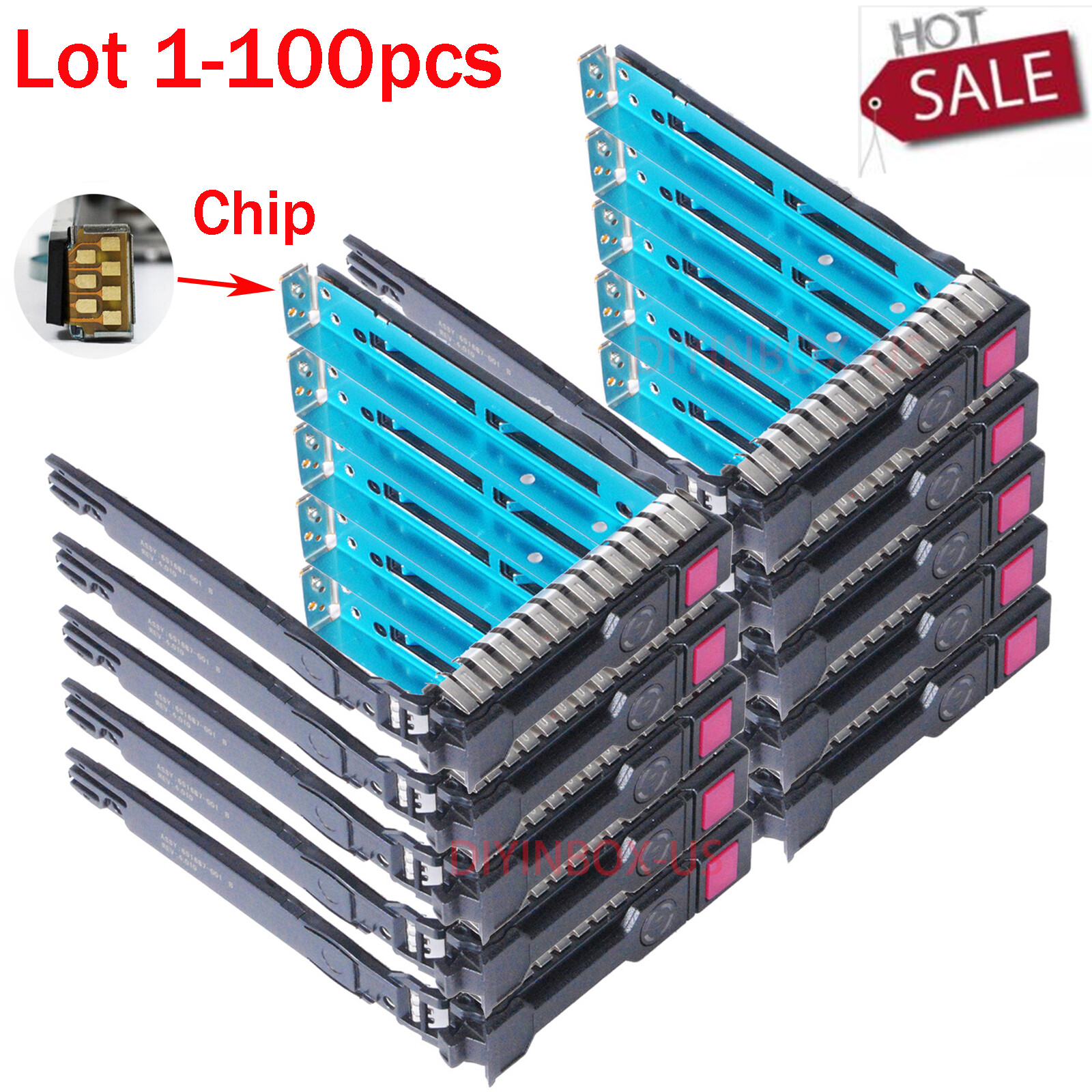 Lot OEM HP 651687-001 2.5" HDD Tray Caddy for G8 Gen8 G9 DL380p DL360 651699-001