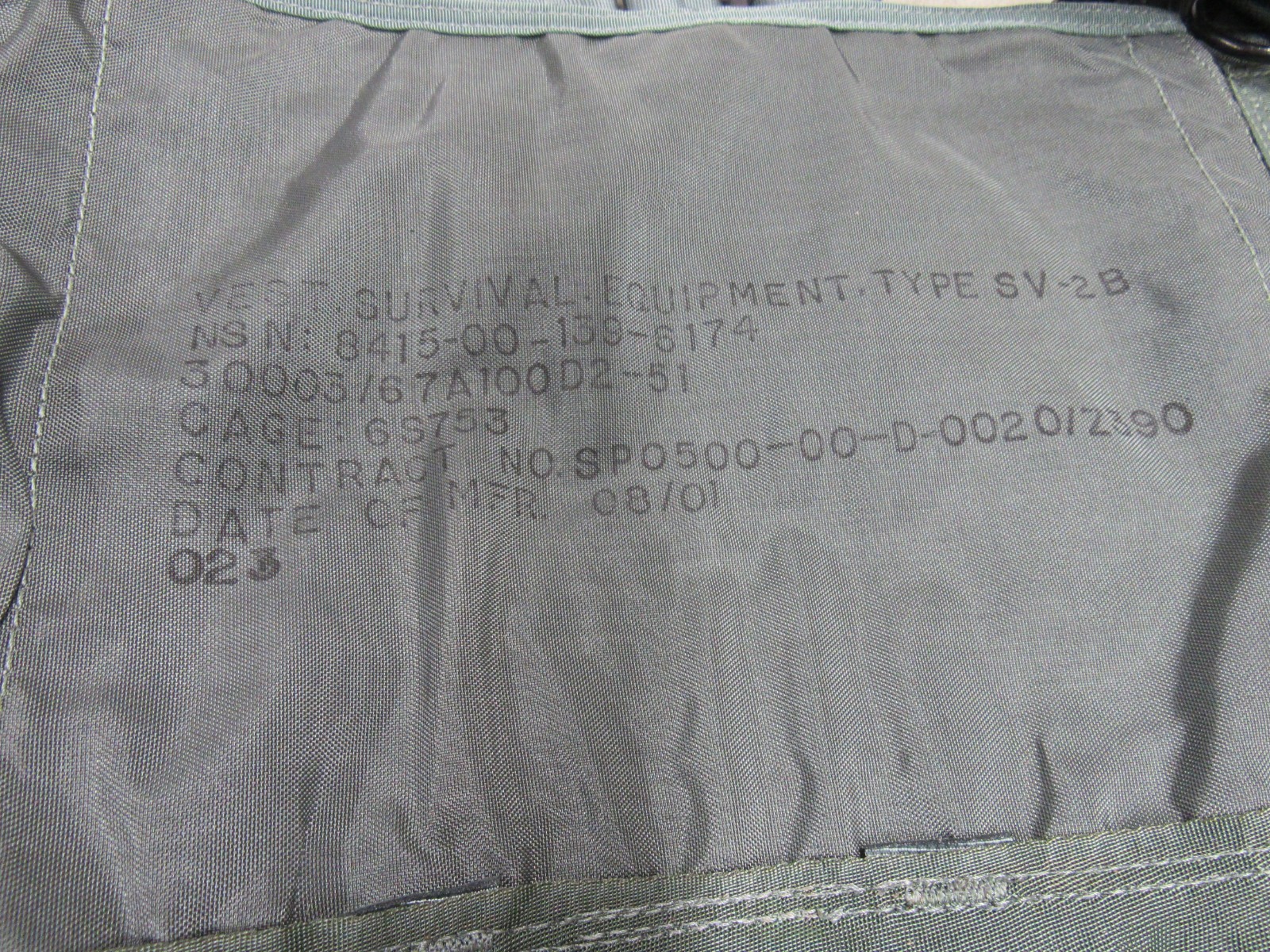 US Navy USMC Aircrew Pilot Survival Vest SV-2B w/ Holster & Knife Sheath NOS