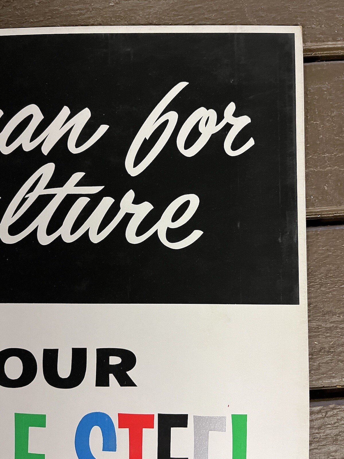 Vintage Circle Steel Grain Bin Dealer Cardboard Sign Oakland ILL MD&M Supply